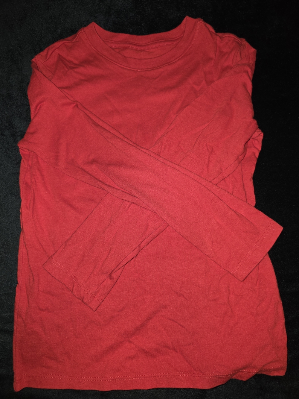 Cat & Jack - Red Crewneck Long Sleeve Tee